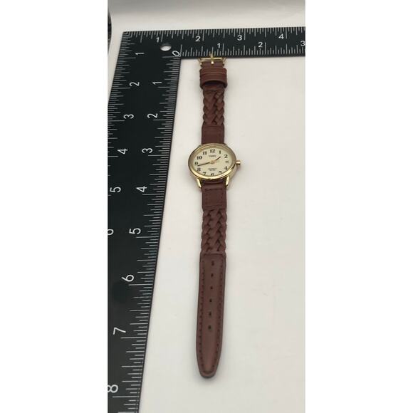 Timex Indiglo Ladies Watch 25mm - New Braided Leather Band -New Battery - WR 30m - Picture 7 of 9